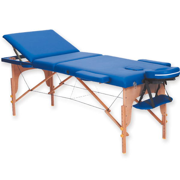 LETTINO PIEGHEVOLE PORTATILE REGOLABILE PER MASSAGGIO in legno a 3 sezioni – portata 227kg - vari colori