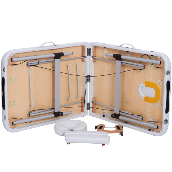 LETTINO PIEGHEVOLE PORTATILE REGOLABILE PER MASSAGGIO in alluminio a 2 sezioni – portata 200kg - vari colori