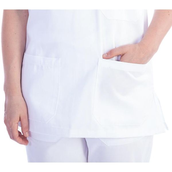 CASACCA DOTTORE MEDICO INFERMIERE UNISEX - cotone 60% - bianca - varie misure