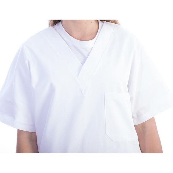 CASACCA DOTTORE MEDICO INFERMIERE UNISEX - cotone 60% - bianca - varie misure