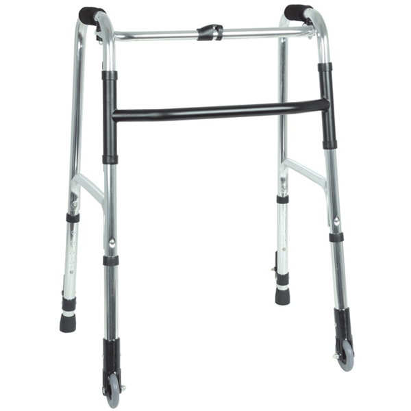 DEAMBULATORE PIEGHEVOLE - 2 RUOTE ANTERIORI con sistema autobloccante - portata 100kg