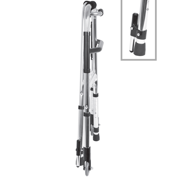 DEAMBULATORE PIEGHEVOLE - 2 RUOTE ANTERIORI con sistema autobloccante - portata 100kg