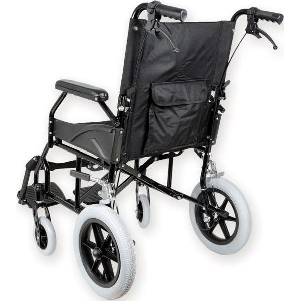 SEDIA A ROTELLE / CARROZZINA DA TRANSITO PIEGHEVOLE PER DISABILI - larghezza max 63cm 