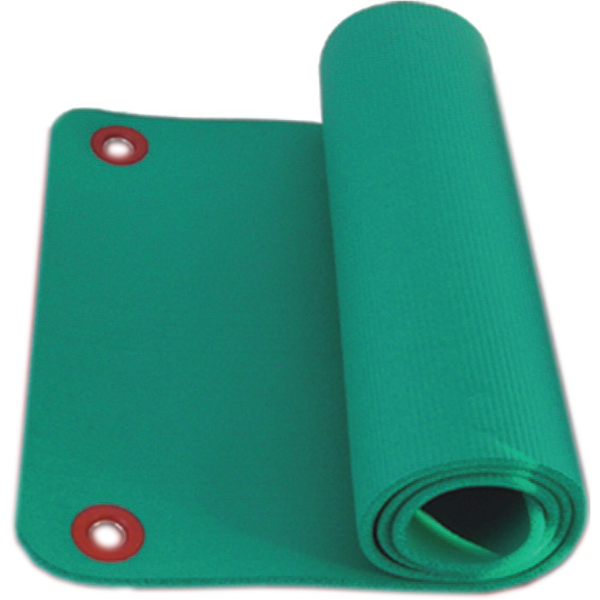 MATERASSINO TAPPETINO PER ESERCIZI con anelli 180x60xh.1,6cm - verde