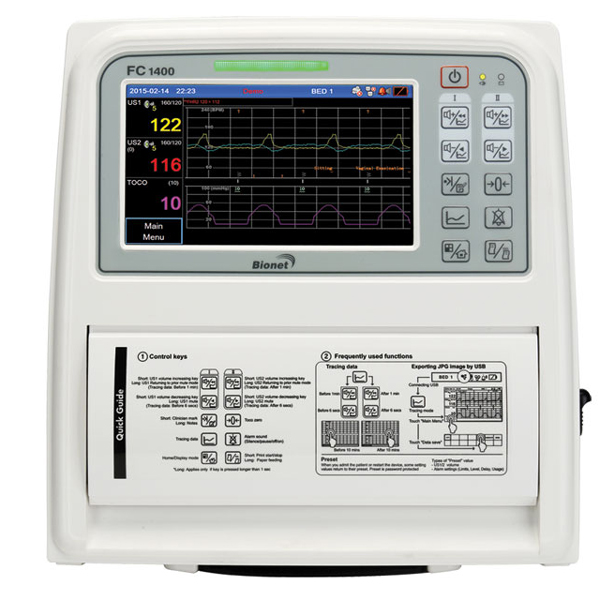 CARDIOTOCOGRAFO MONITOR FETALE FC1400 - singolo - display 7" Touch Screen