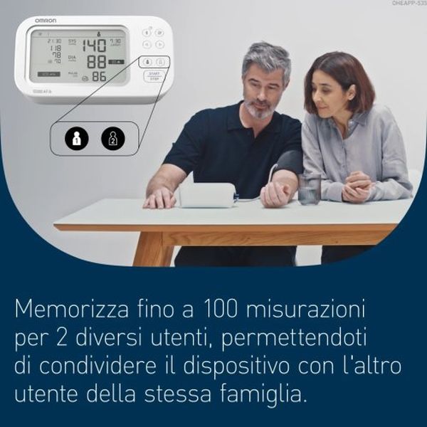 SFIGMOMANOMETRO MISURA PRESSIONE DIGITALE OMRON M6 COMFORT - 2 utenti - 200 memorie