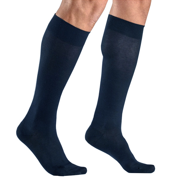 GAMBALETTO COTONE UNISEX - COMPRESSIONE MEDIA - COLORE BLU - varie misure