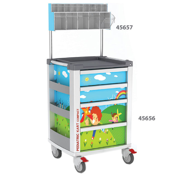 CASSETTI SUPERIORI per CARRELLO MULTIFUNZIONE COMPACT KART PEDIATRICO co.45656