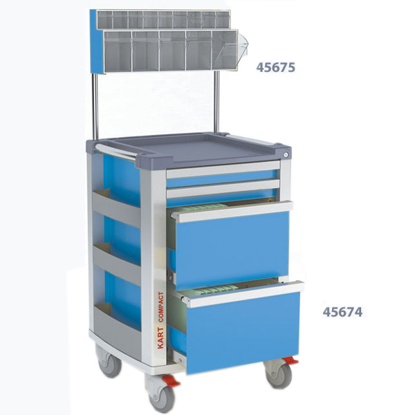 CARRELLO MULTIFUNZIONE COMPACT KART - 65x60x.h97cm - azzurro