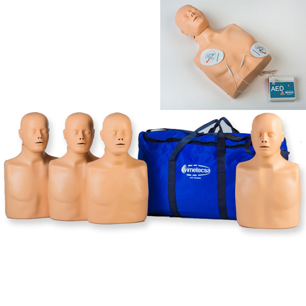 SET 4 MANICHINI PER ADDESTRAMENTO CPR PRACTI-MAN ADVANCE
