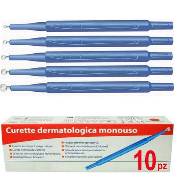 CURETTE DERMATOLOGICHE MONOUSO - sterili - Conf.10pz. - vari diametri 