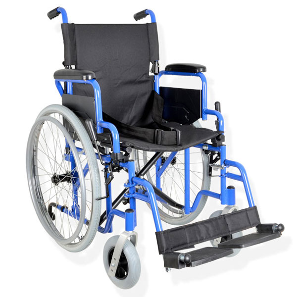 SEDIA A ROTELLE / CARROZZINA OXFORD PLUS - Tessuto nero - portata 120kg - varie misure