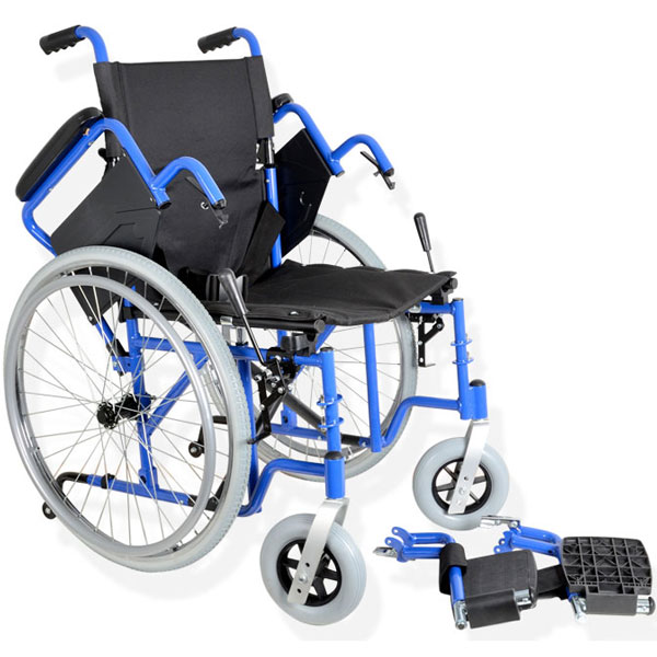 SEDIA A ROTELLE / CARROZZINA OXFORD PLUS - Tessuto nero - portata 120kg - varie misure