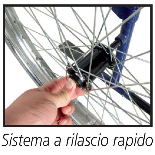 SEDIA A ROTELLE / CARROZZINA OXFORD PLUS - ruote piene - portata 120kg - varie misure