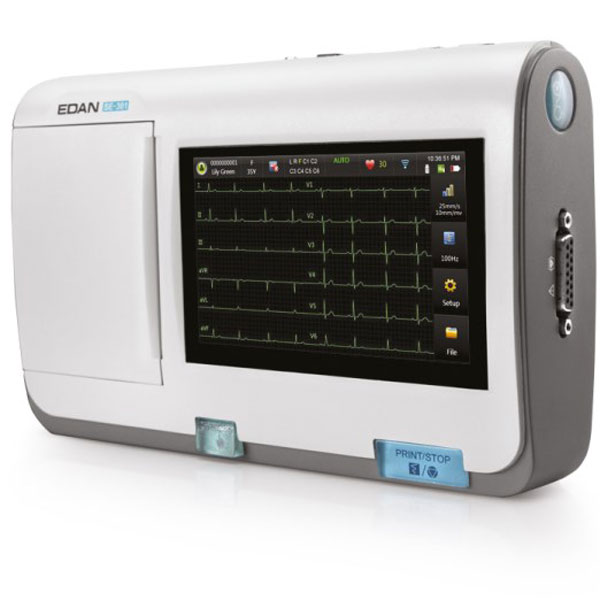 ELETTROCARDIOGRAFO / ECG EDAN SE-301 12 DERIVAZIONI - 3 canali - display Touch Screen a colori - interpretativo