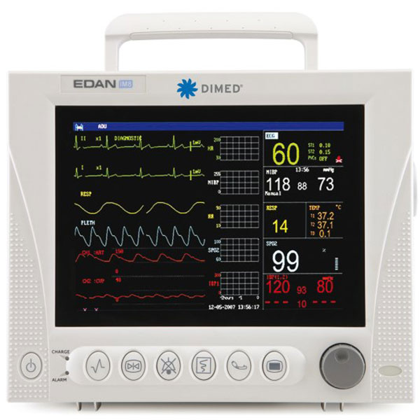 MONITOR  MULTIPARAMETRICO PAZIENTE EDAN - display 10,1" - ECG, RESP, SpO2, NIBP, PR, 2-TEMP