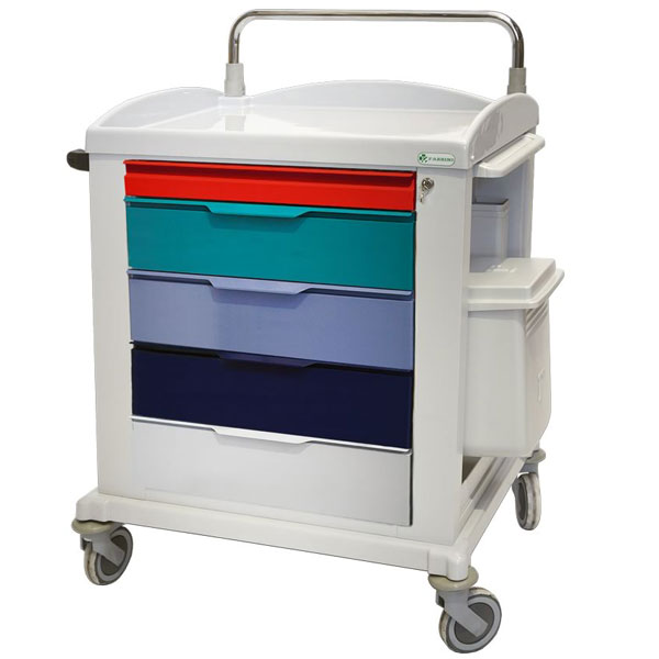 CARRELLO MULTIFUNZIONE MODULARE - 5 cassetti - 80x62x100cm