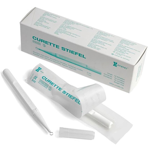 CURETTE DERMATOLOGICHE MONOUSO STIEFEL - sterili - Conf.10pz. - vari diametri