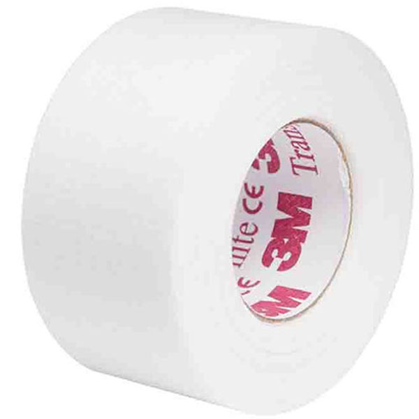 CEROTTO TRAFORATO CON SUPPORTO IN RAYON E POLIESTERE 3M™ Transpore™ bianco - 25mm.x9,14m - Conf.12pz