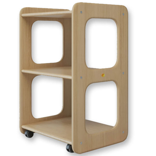 CARRELLO IN LEGNO DANTE - 50x40xh.77cm - 3 ripiani - faggio