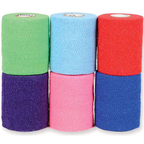 BENDA COESIVA FLESSIBILE CO-PLUS 6,3m.x7,5cm - colori misti - Conf.24pz