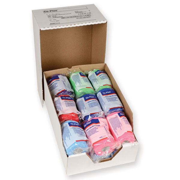 BENDA COESIVA FLESSIBILE CO-PLUS 6,3m.x10cm - colori misti - Conf.18pz