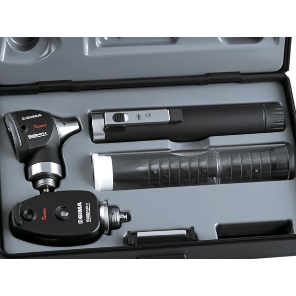 SET DIAGNOSTICA OTOSCOPIO OFTALMOSCOPIO F.O. SIGMA con 1 manico - in astuccio
