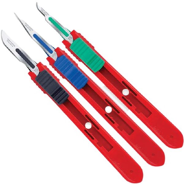BISTURI DI SICUREZZA SWANN-MORTON LAMA RETRAIBILE INOX - sterile - Conf.25pz