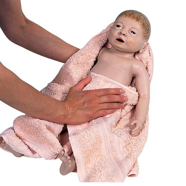 MANICHINO SIMULATORE NEONATO DIDATTICO PER ASSISTENZA NEONATALE - peso 2,7kg - altezza 52cm - maschio