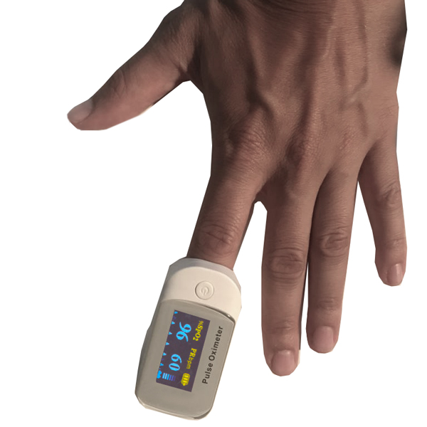 PULSOSSIMETRO SATURIMETRO DA DITO FS20D - allarmi sonori e visivi - adulto e pediatrico