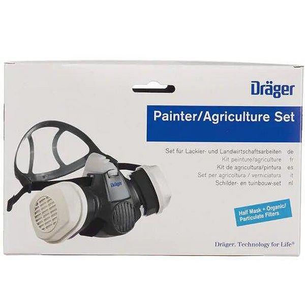 SET MASCHERA FACCIALE FILTRANTE - DRAGER X-PLORE 3300M + 2 cartucce filtro A2P2 R D sostituibili