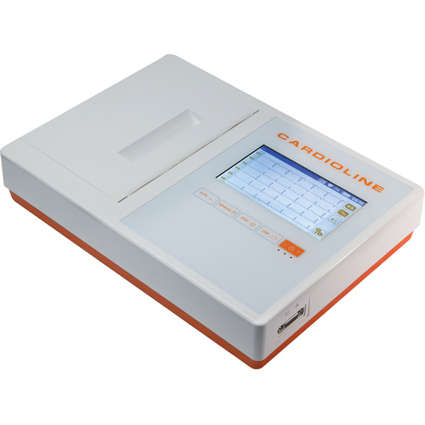 ELETTROCARDIOGRAFO / ECG CARDIOLINE 200L GLASGOW 12 DERIVAZIONI - 3/6/12 canali - display Touch Screen a colori