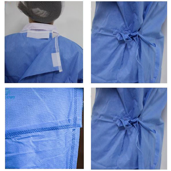 CAMICE CHIRURGICO MONOUSO IN SMMS NON STERILE 40g - varie misure - conf.100pz
