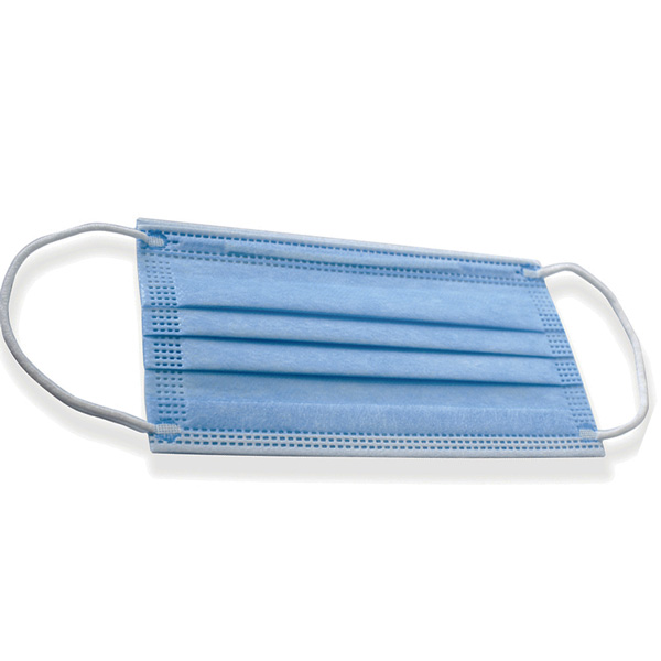 MASCHERINA FACCIALE CHIRURGICA 3 VELI ADULTO - filtrante 98% - tipo II R con elastici - azzurra - conf. 10pz
