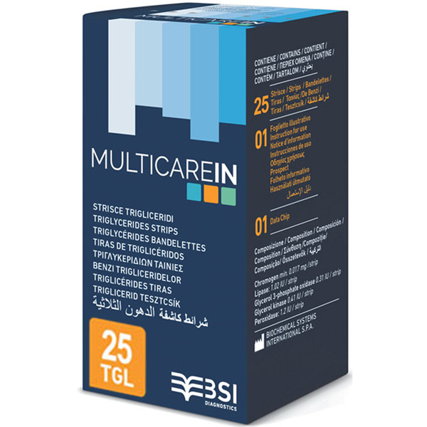 MULTICARE IN - STRISCE TRIGLICERIDI - 25pz + 1 chip