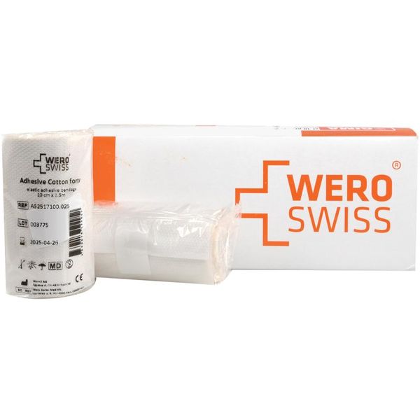 BENDA ADESIVA ELASTICA SPORTIVA - h.10cm - lungh. 2,5m a riposo - 4,5m in trazione - conf.10pz