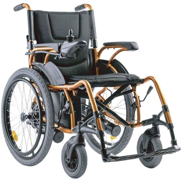 CARROZZINA ELETTRICA 24V 18Ah 130W - autonomia 20km - velocità 6 km/h - portata 100kg - seduta 44cm