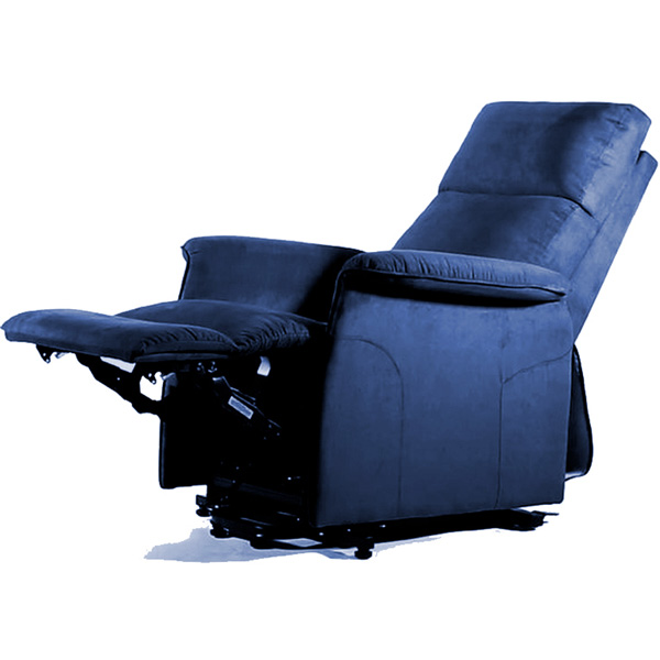 POLTRONA RELAX FLAVIA a 2 motori - movimento indipendente schienale e poggiapiedi - blu