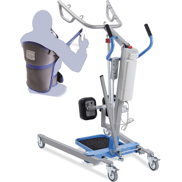 VERTICALIZZATORE ELETTRICO MUEVO UP - max 200kg - apertura gambe a leva - con imbracatura