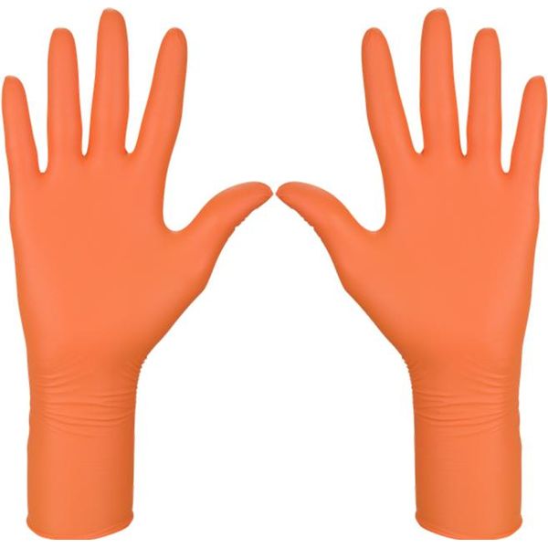 GUANTI IN NITRILE NITRYLEX ORANGE - senza polvere - conf.100pz - varie misure 