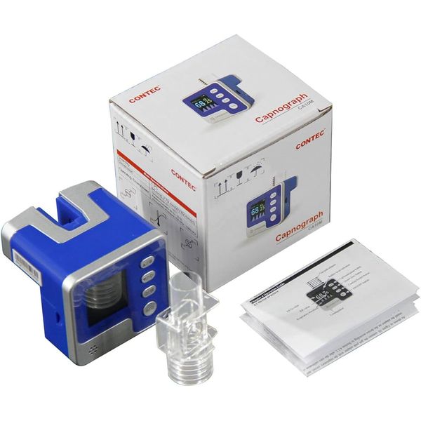 CAPNOGRAFO PORTATILE CONTEC CA10M - EtCO2 + AwRR - con adattatore adulto/bambino