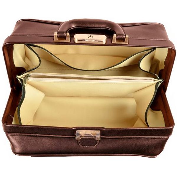 BORSA MEDICO DOTTORE FLORIDA - VERA PELLE - bordeaux