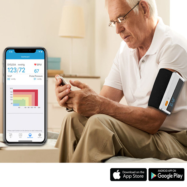 SFIGMOMANOMETRO ARMFIT+ MONITOR MISURATORE DI PRESSIONE con ECG - con Bluetooth