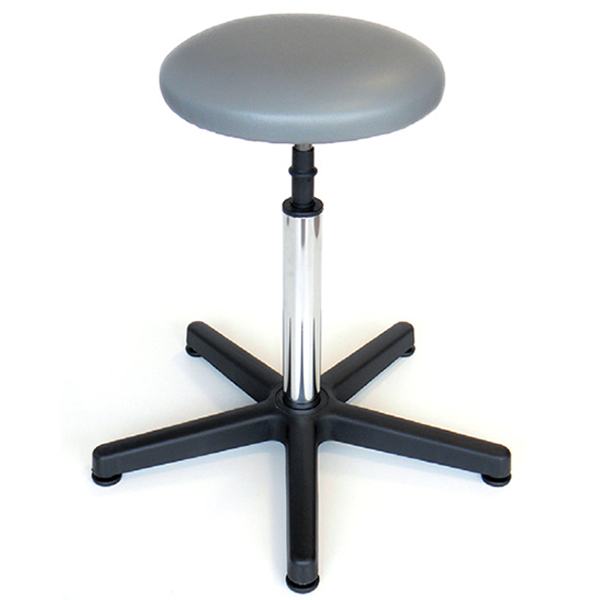 SGABELLO IMBOTTITO - base fissa / su ruote in plastica ed altezza regolabile