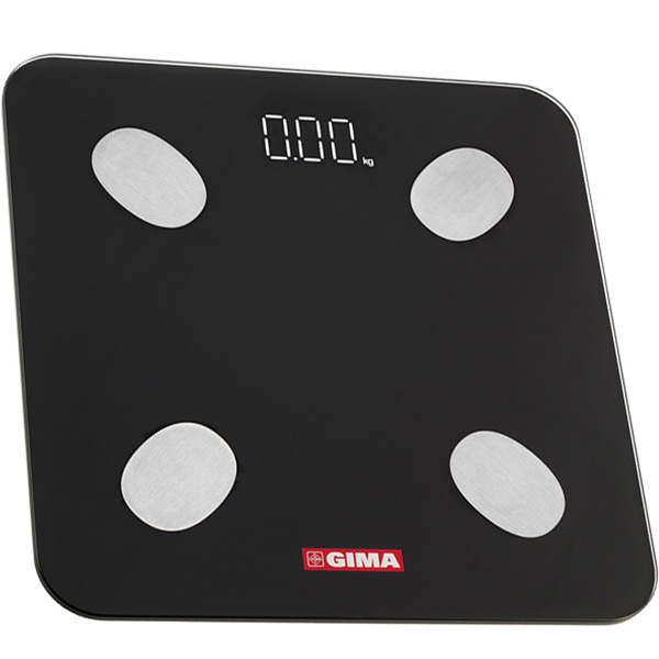 BILANCIA PESAPERSONE DIGITALE GIMAFIT con APP GIMA E BLUETOOTH - portata 150kg - nera
