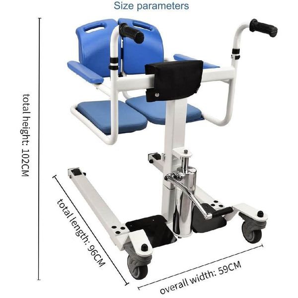 SEDIA IDRAULICA PER TRASFERIMENTO PAZIENTI - max 125kg - 3 sedute intercambiabili