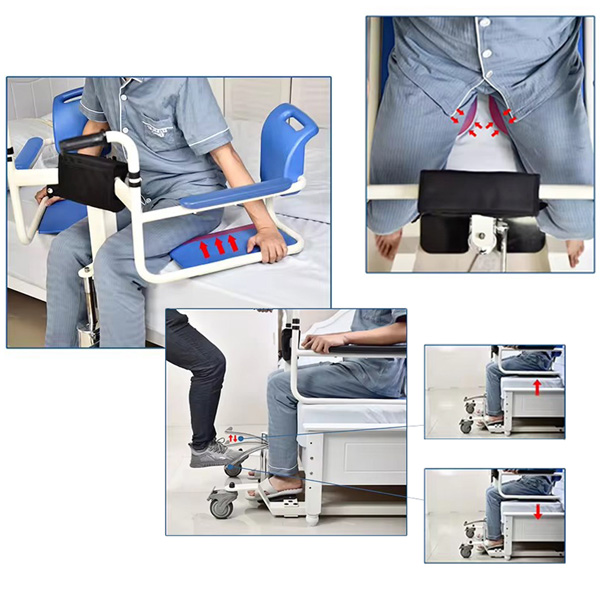 SEDIA IDRAULICA PER TRASFERIMENTO PAZIENTI - max 125kg - 3 sedute intercambiabili