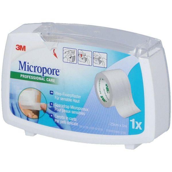 CEROTTO A ROTOLO IN CARTA - MICROPORE 3M - h.25mm.x5m