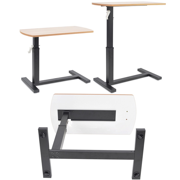 TAVOLINO SERVITORE DA LETTO in acciaio e MDF - 4 ruote 