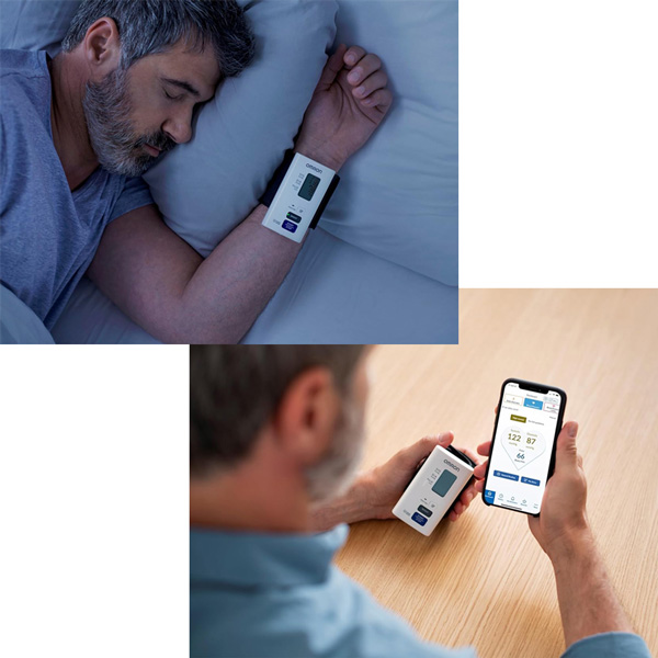 SFIGMOMANOMETRO DIGITALE DA POLSO OMRON NIGHTVIEW HEM-9601T-E3 - con Bluetooth